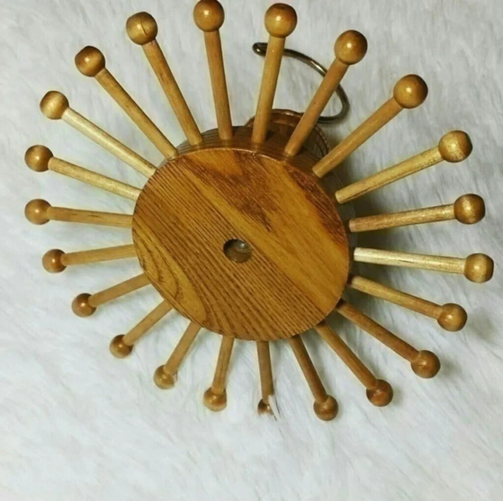 Vintage Oak Railed Tie Hanger
